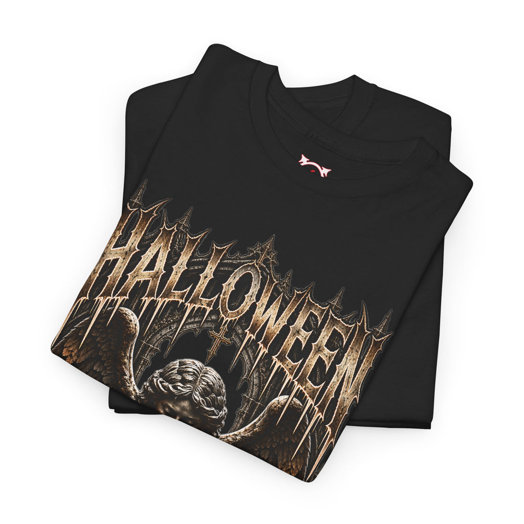 Even Angels T-Shirt in Black — folded view