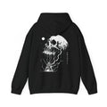 Pale Remains Skull Hoodie in Black — back view