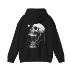 Pale Remains Skull Hoodie in Black — back view