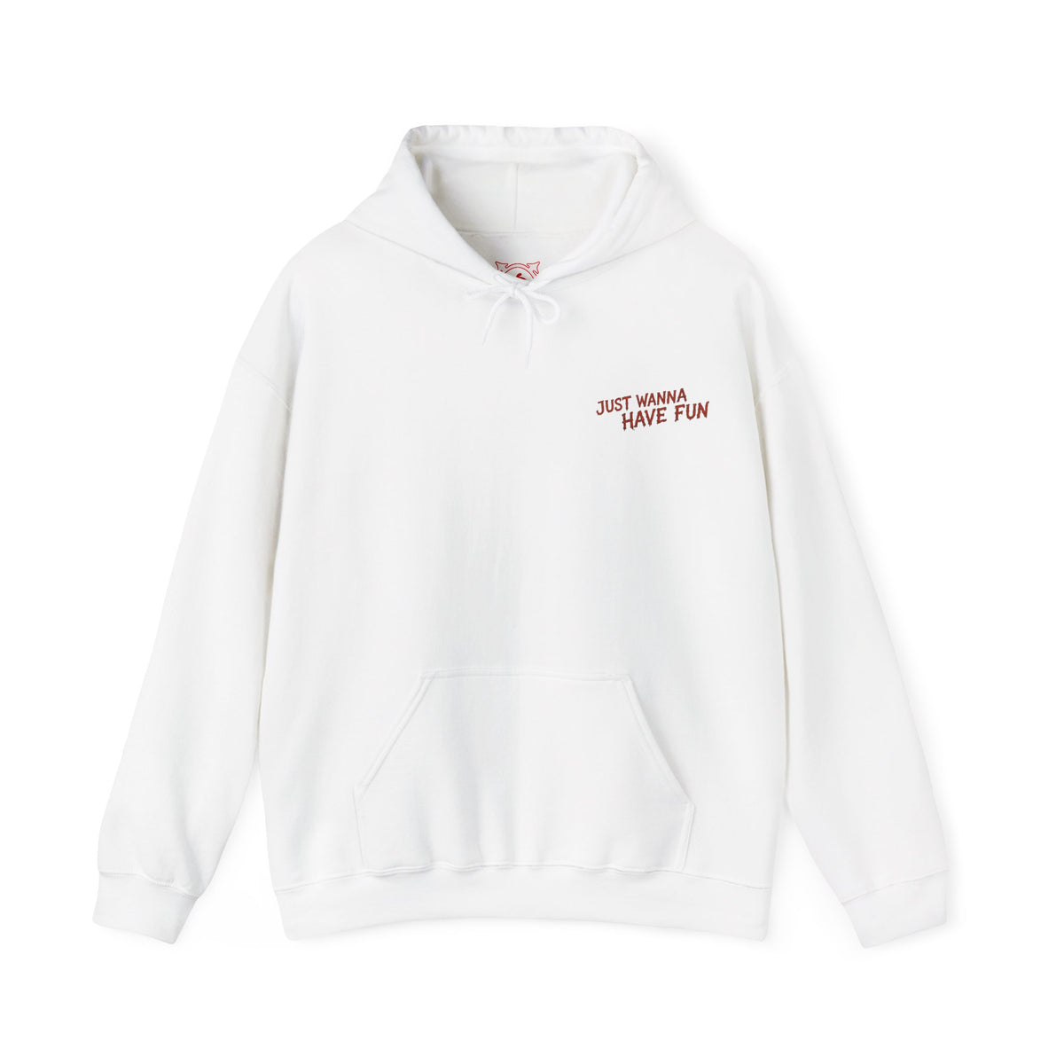Ghosts Just Wanna Have Fun Hoodie in White — front view