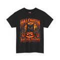 Bad Luck Follows Black Cat T-Shirt in Black — front view