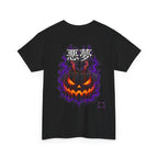 Nightmare Flame Pumpkin T-Shirt in Black — back view