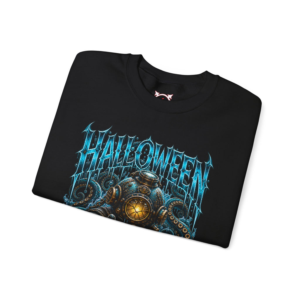 Drown Your Fears Deep Sea Sweatshirt in Black — folded view