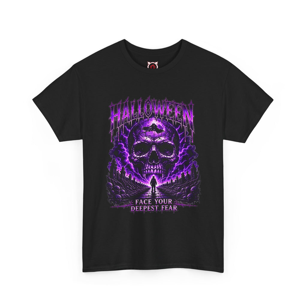 Deepest Fear Skull T-Shirt in Black — front view