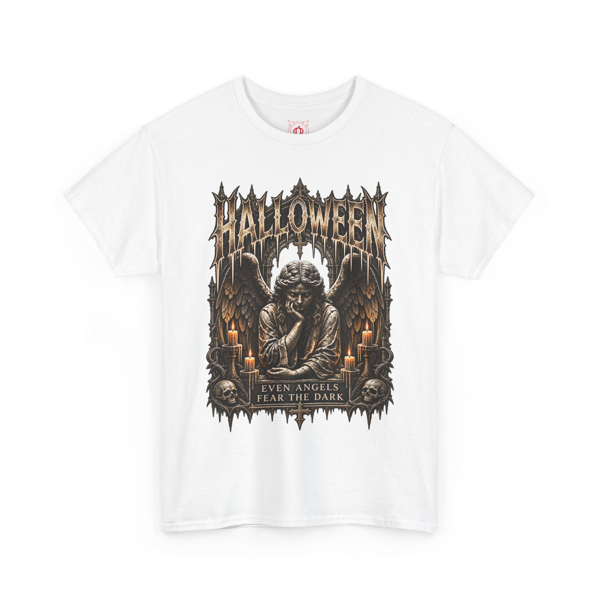 Even Angels T-Shirt in White — front view