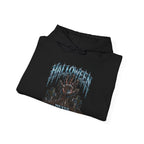 Never Stay Buried Zombie Hand Hoodie in Black — folded view