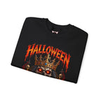 Crowned Terror Skeleton King Sweatshirt in Black — folded view