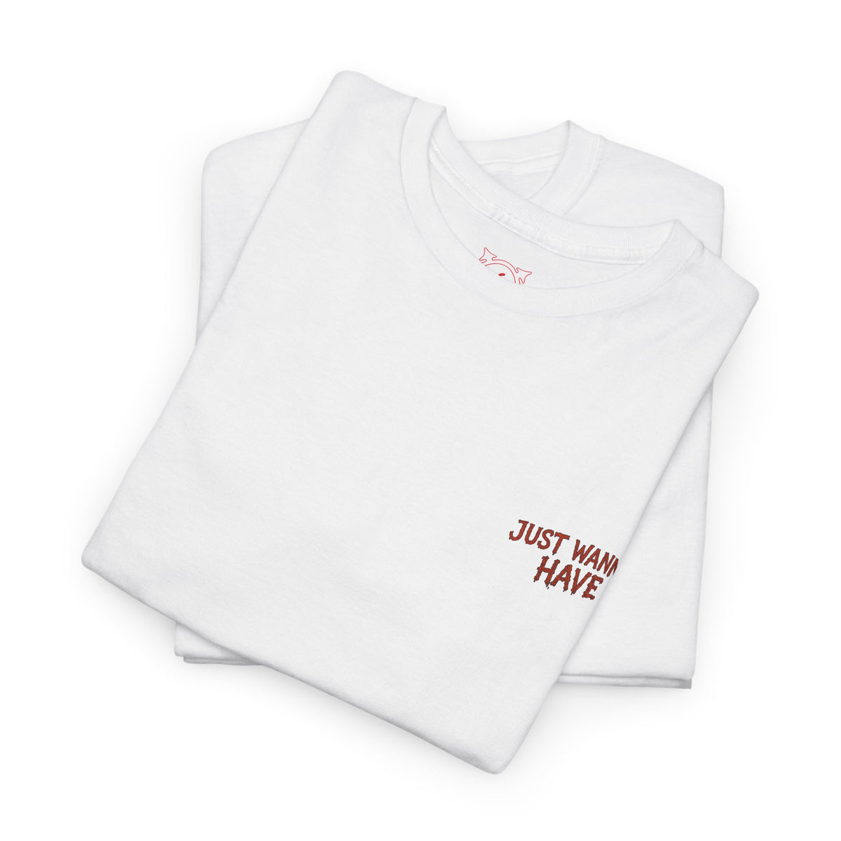 Ghosts Just Wanna Have Fun T-Shirt in White — folded view