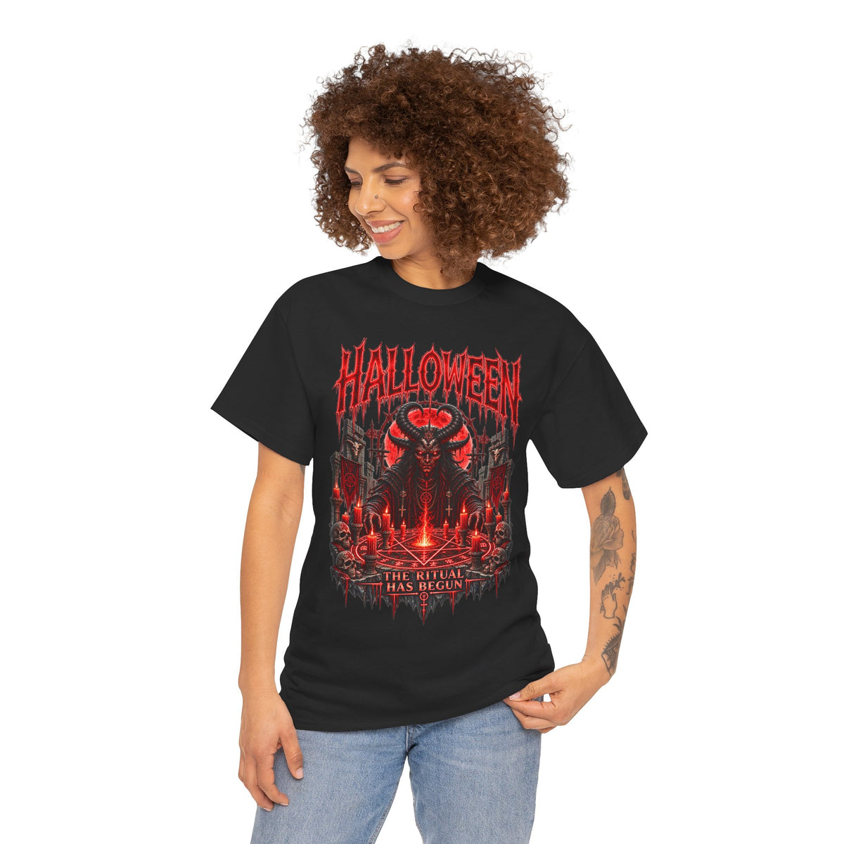 The Ritual Occult T-Shirt in Black — model view