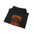 Carved by Fear Pumpkin Hoodie in Black — folded view