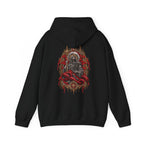 Reaper Hoodie in Black — back view