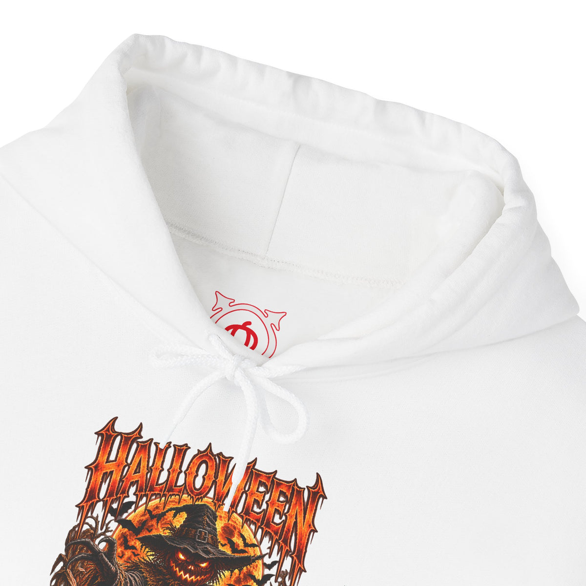 Never Forgotten Scarecrow Hoodie in White — front view