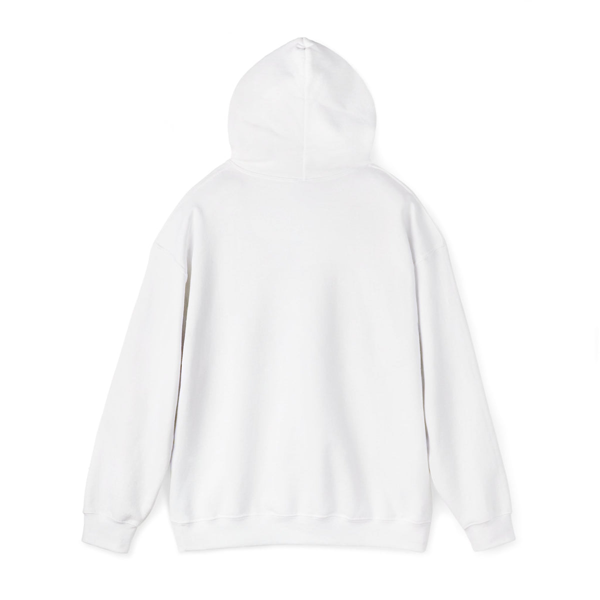 Black Cat Ritual Hoodie in White — back view