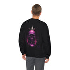 Death Is Salvation Skull Sweatshirt in Black — model view