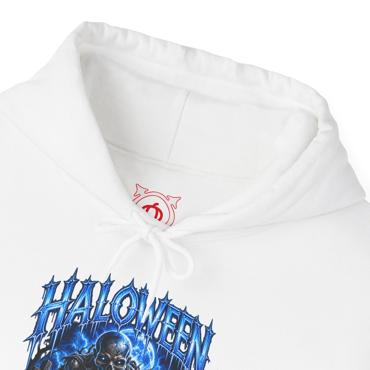The Dead Walk Skeleton Hoodie in White — front view