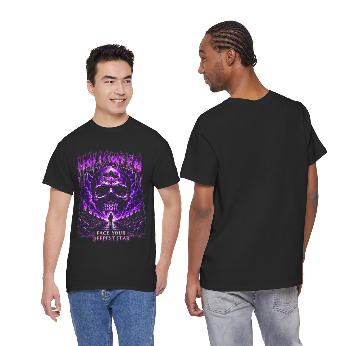 Deepest Fear Skull T-Shirt in Black — model view