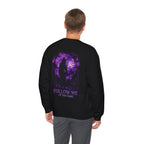 Follow Me Grim Reaper Sweatshirt in Black — model view
