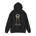 Pale Halo Ghost Hoodie in Black — back view