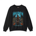 The Fields Are Watching Scarecrow Sweatshirt in Black — front view