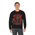King of Terror Skeleton Sweatshirt in Black — model view