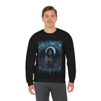 She Never Left Ghost Sweatshirt in Black — model view