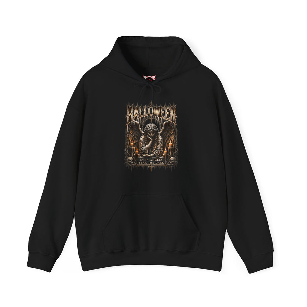 Even Angels Hoodie in Black — front view