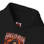 Death Awaits Grim Reaper Hoodie in Black — front view
