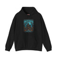 Midnight Manor Haunted House Hoodie in Black — front view