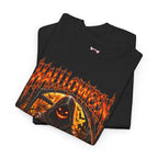 Time Is Running Out Grim Reaper T-Shirt in Black — folded view