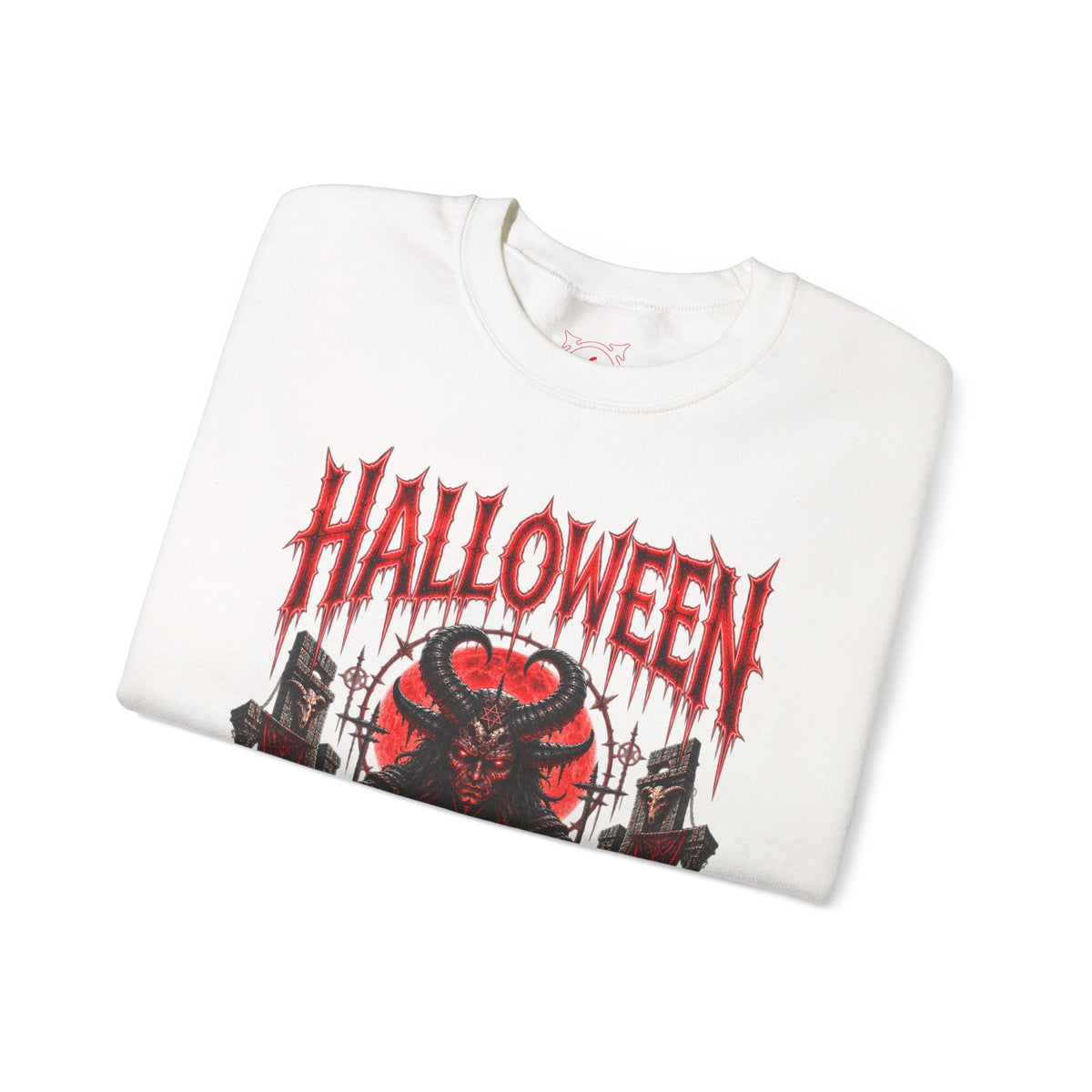 The Ritual Occult Sweatshirt in White — folded view