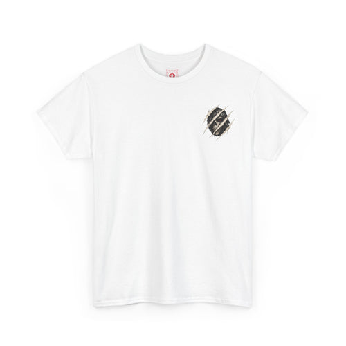 Beneath the Surface Skull T-Shirt in White — front view