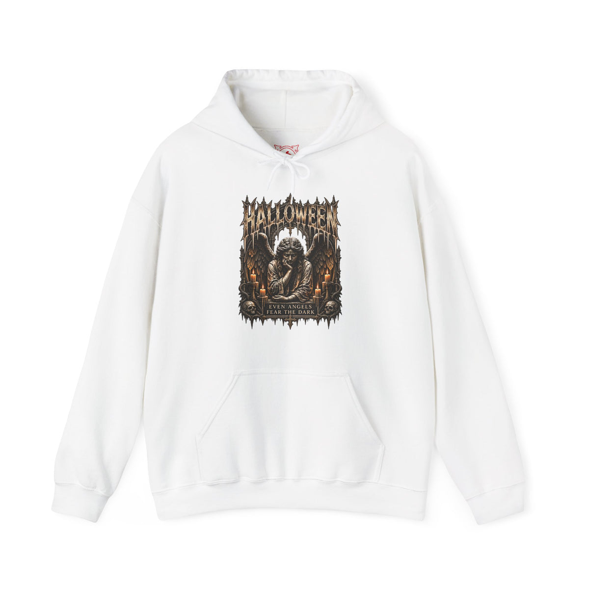 Even Angels Hoodie in White — front view