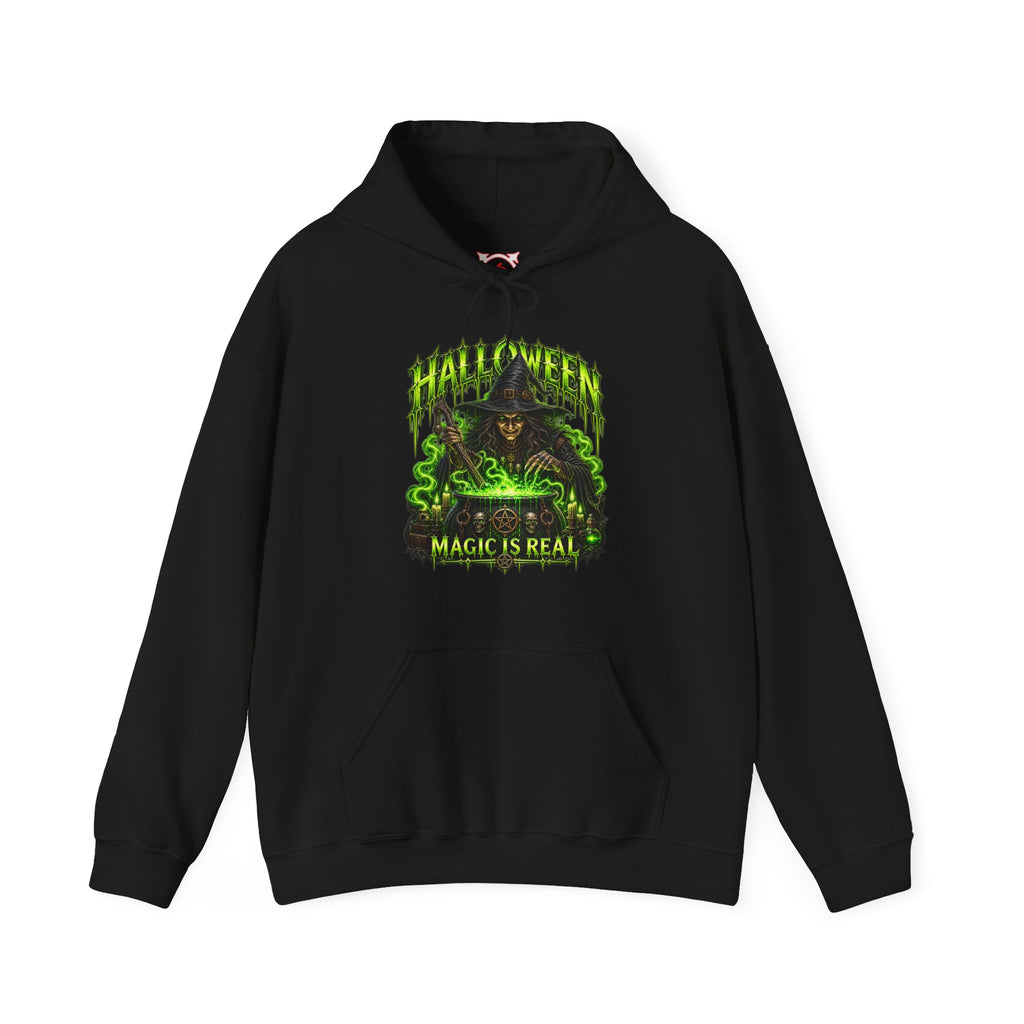 Magic Is Real Witch Hoodie in Black — front view