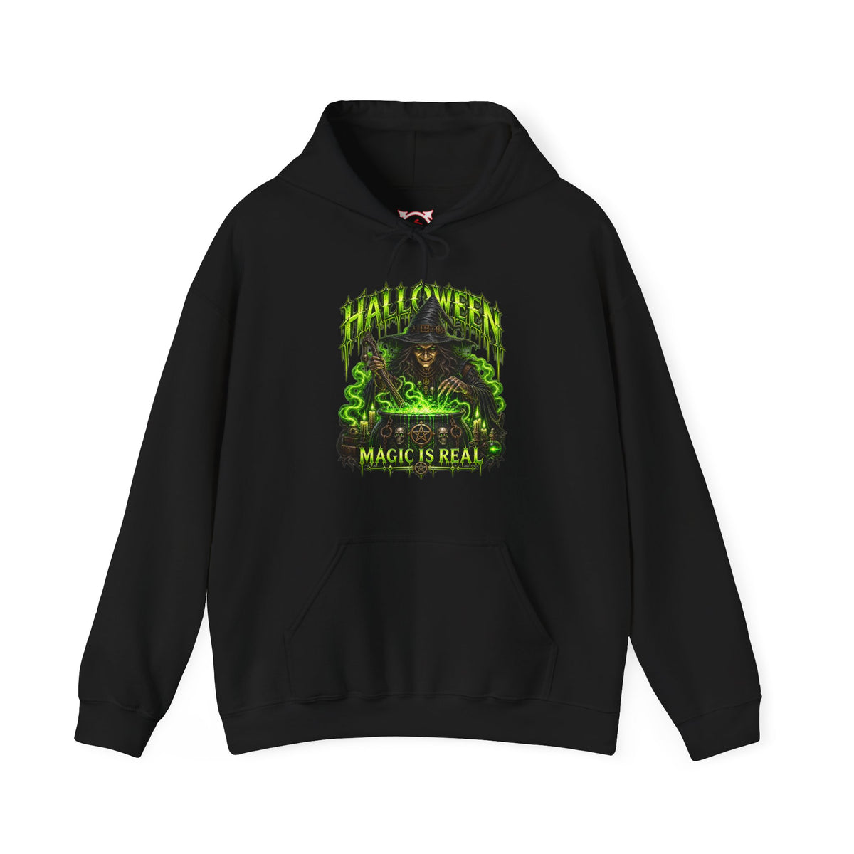 Magic Is Real Witch Hoodie in Black — front view