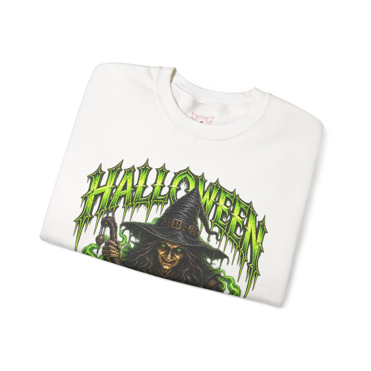 Magic Is Real Witch Sweatshirt in White — folded view