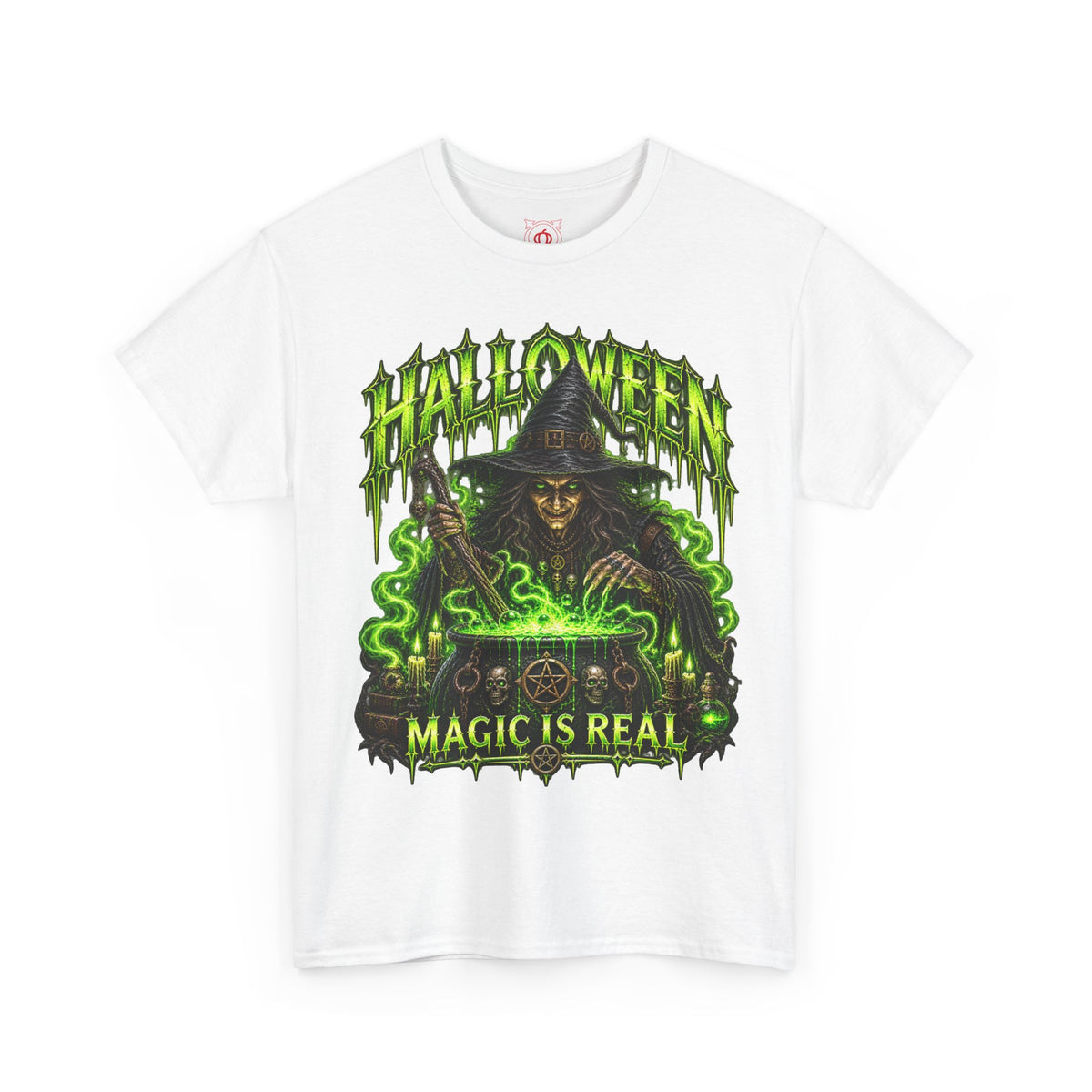 Magic Is Real Witch T-Shirt in White — front view