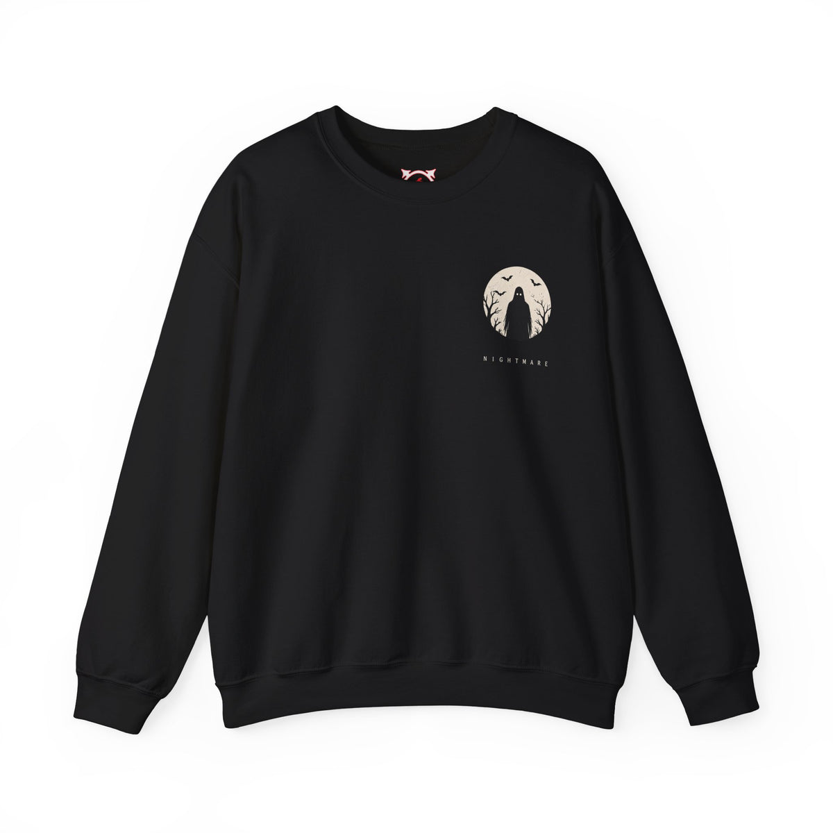 Nightmare Moon Ghost Sweatshirt in Black — front view