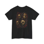 Final Cut Horror Mask T-Shirt in Black — back view