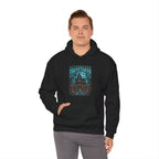Midnight Manor Haunted House Hoodie in Black — model view