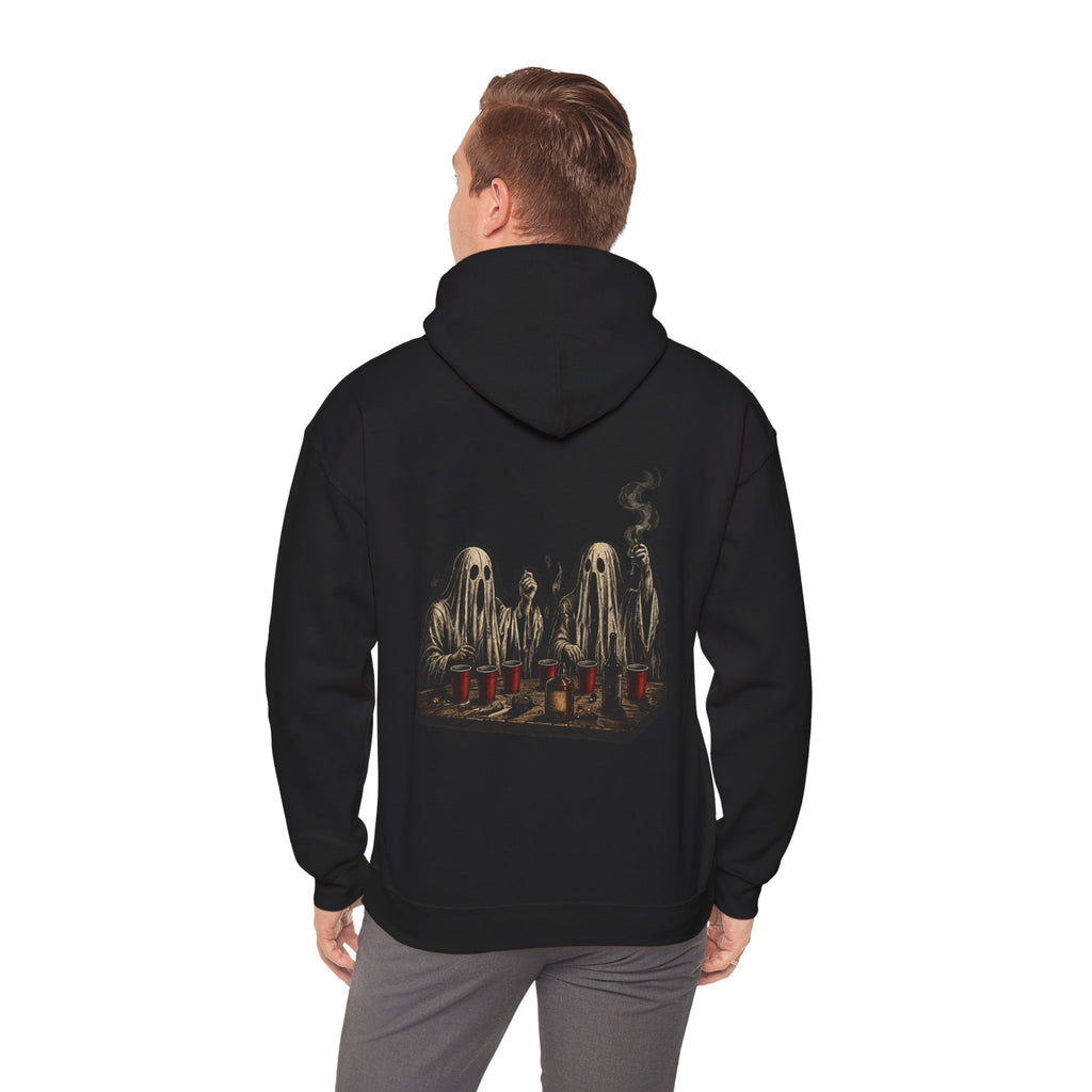 Ghosts Just Wanna Have Fun Hoodie in Black — model view