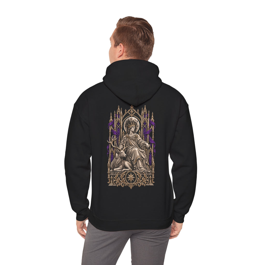 Hollow Crown Hoodie in Black — model view