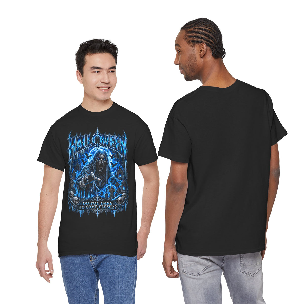 Come Closer Ghost T-Shirt in Black — model view