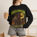 No One Leaves Scarecrow Sweatshirt in Black — model view