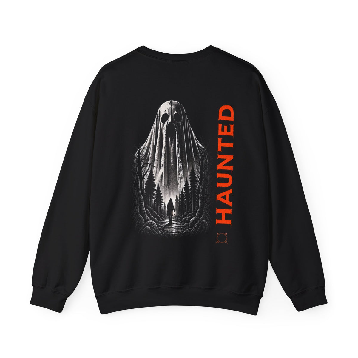 Haunted Ghost Sweatshirt in Black — back view