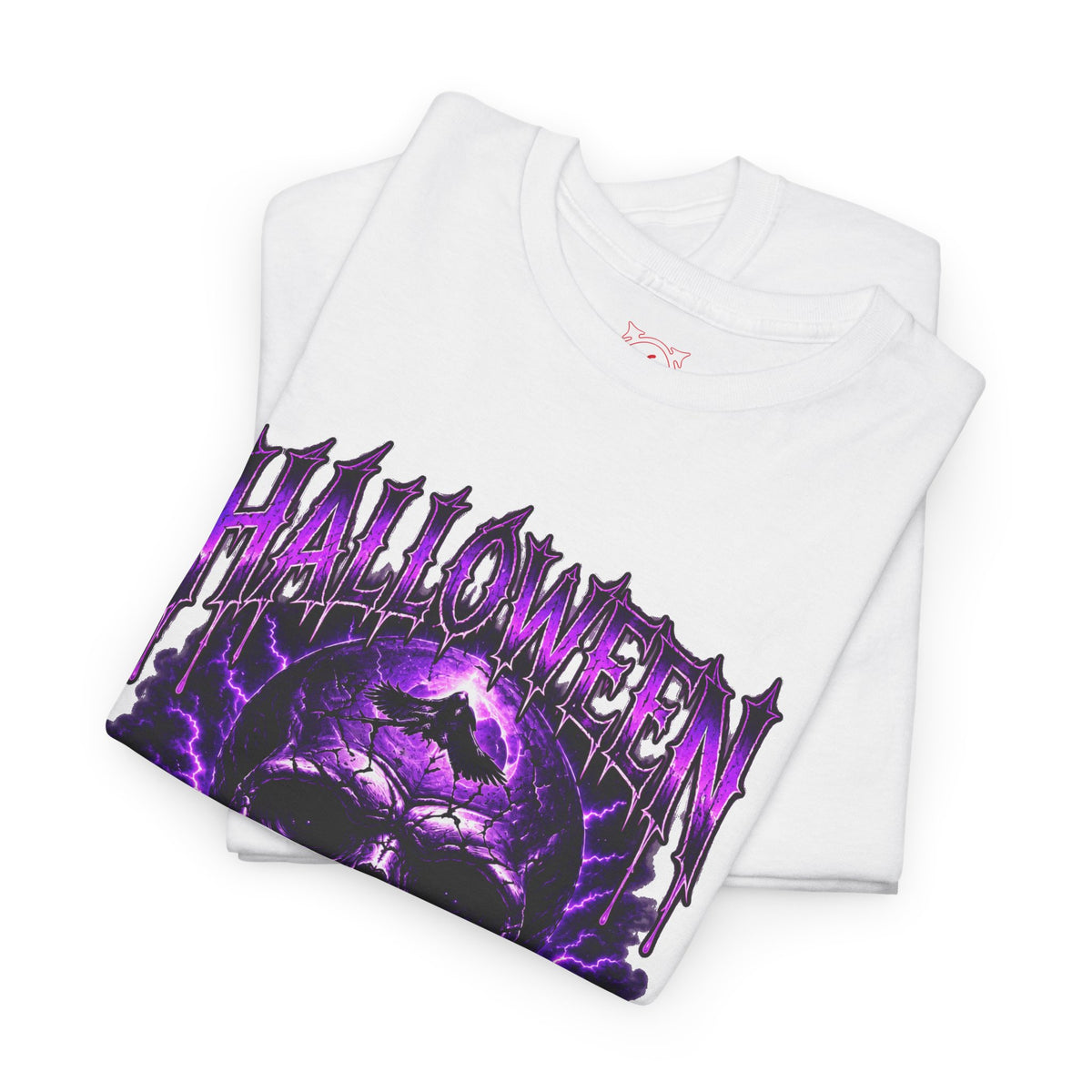 Deepest Fear Skull T-Shirt in White — folded view