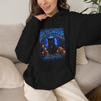 Black Cat Ritual Hoodie in Black — model view