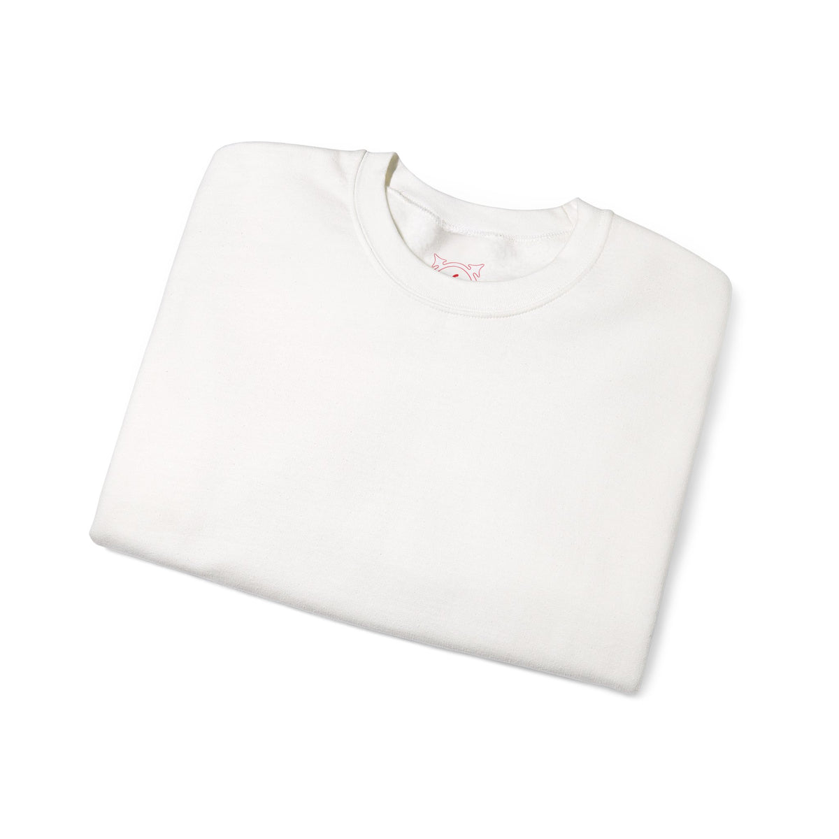Pale Halo Ghost Sweatshirt in White — folded view