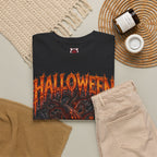 Carved by Fear Pumpkin T-Shirt in Black — folded view