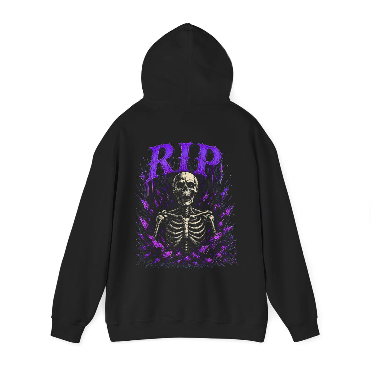 RIP Skeleton Hoodie in Black — back view
