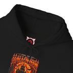 Home Sweet Halloween Haunted House Hoodie in Black — front view